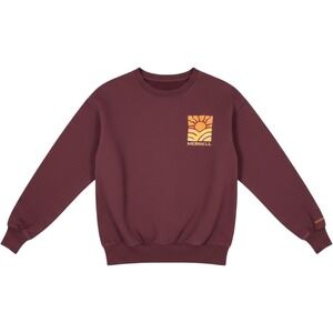 Merrell Womens Burgundy Outdoors and Chill Trail Life Graphic Sweatshirt Size M